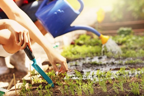 Landscaper designing a garden in Yiewsley
