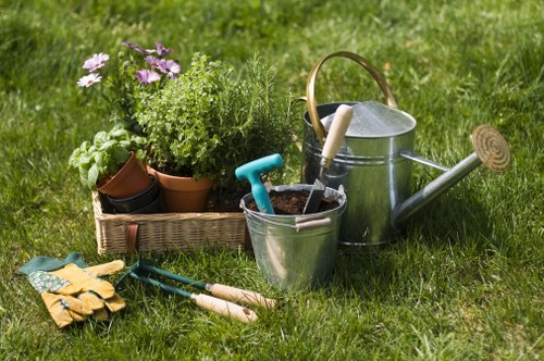 Landscape gardeners planning a garden project in Yiewsley